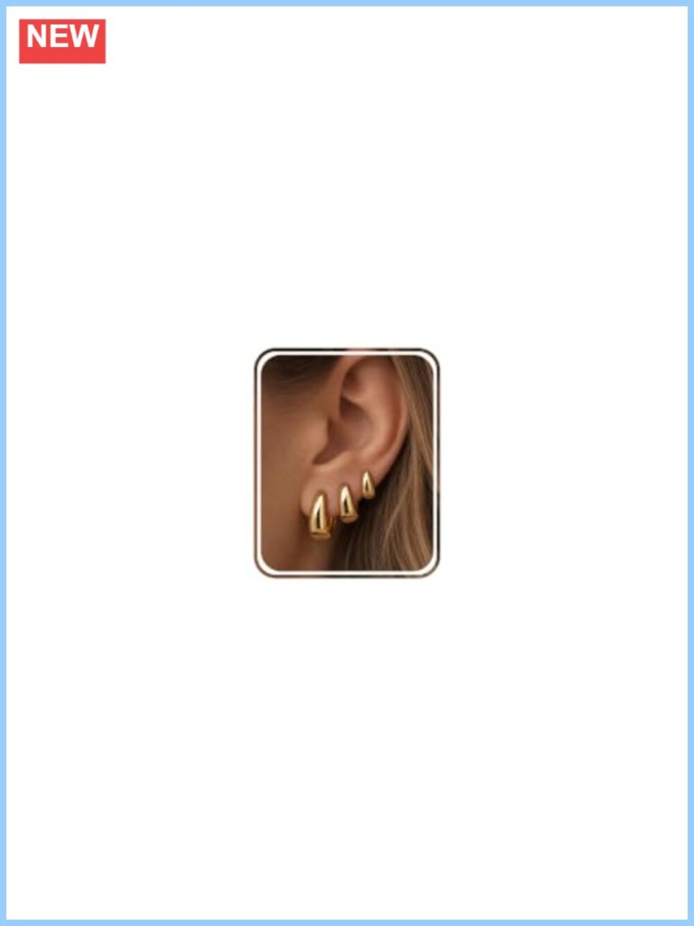 14K Gold Plated Hoop Earrings Set Huggie Small Cartilage Hypoallergenic Everyday